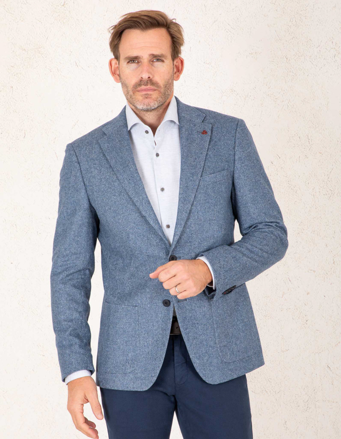 Roy Robson regular fit blazer blauw