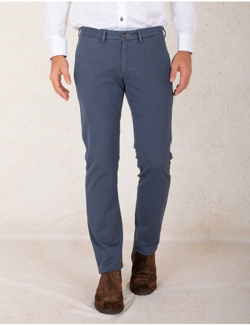 Zilton slim fit broek blauw