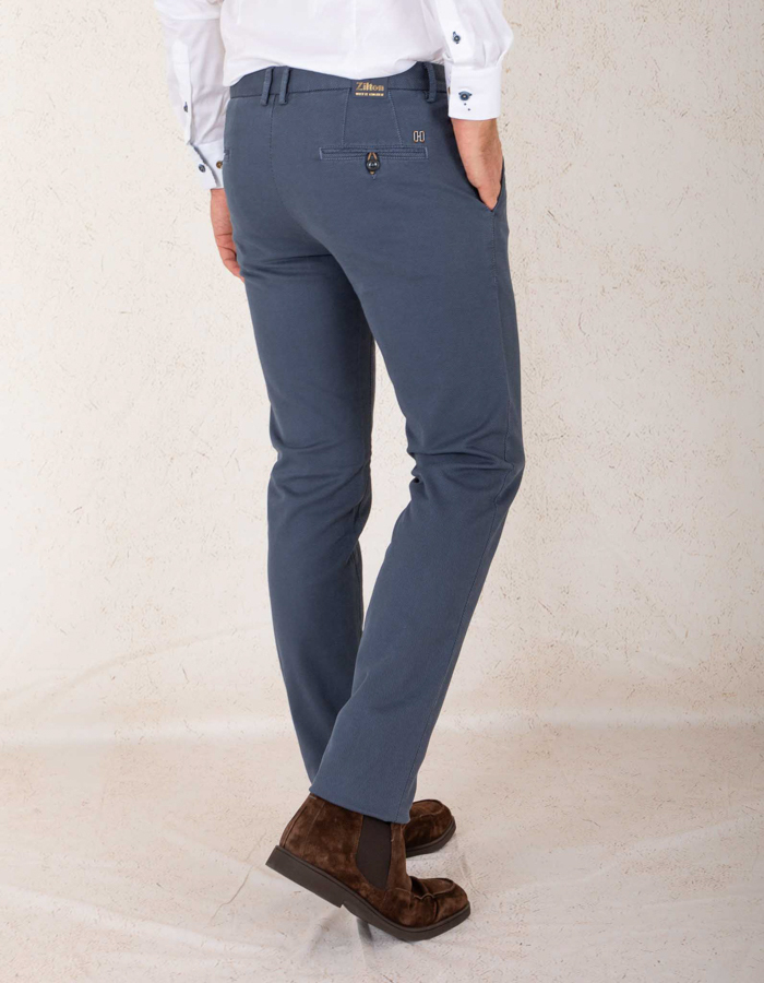 Zilton slim fit broek blauw