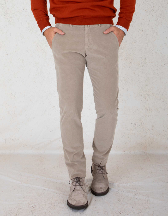 Briglia slim fit broek taupe