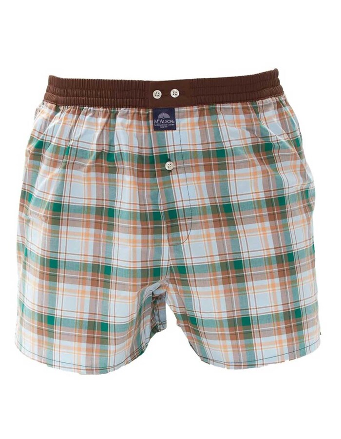 Men Boxershort Gingham brown