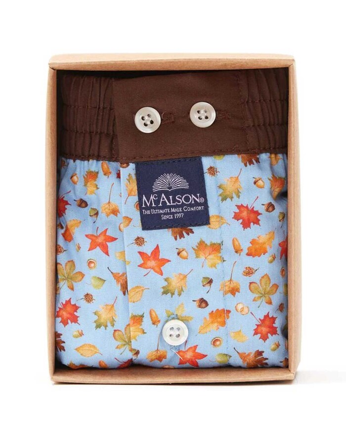 Men Boxershort  Leaves light blue