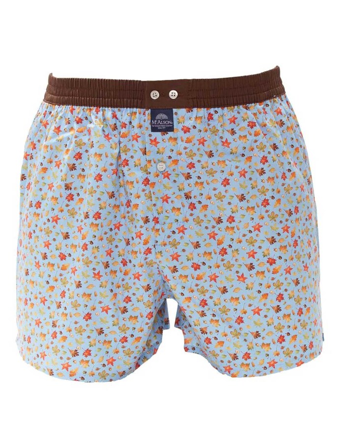 Men Boxershort  Leaves light blue