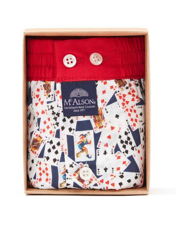 Men Boxershort Playing cards navy