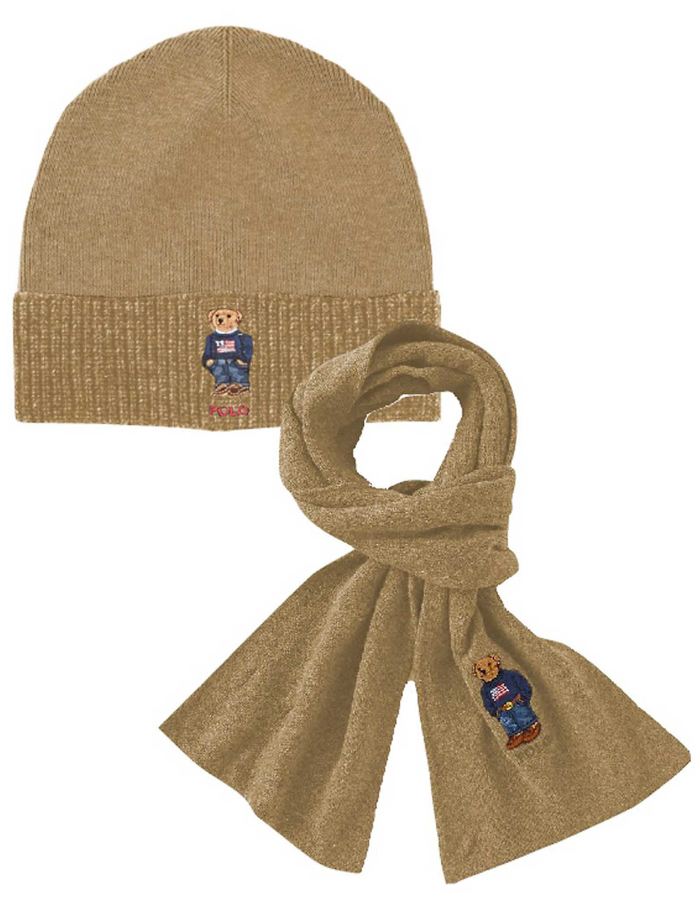 POLO BEAR BEANIE & SCARF GIFT SET