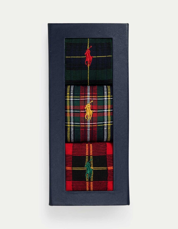 PLAID TROUSER 3-SOCK GIFT SET