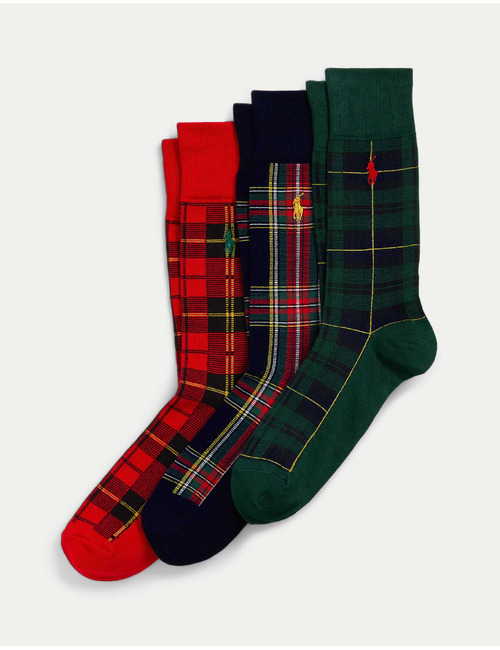 PLAID TROUSER 3-SOCK GIFT SET