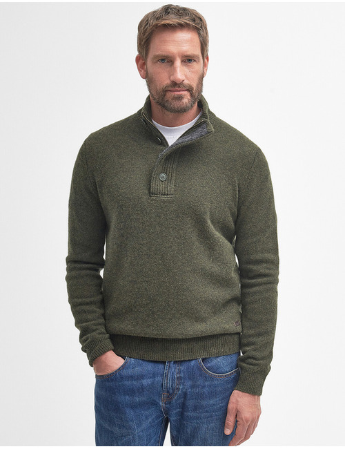 Essential Patch Half Zip Knitted Jumper