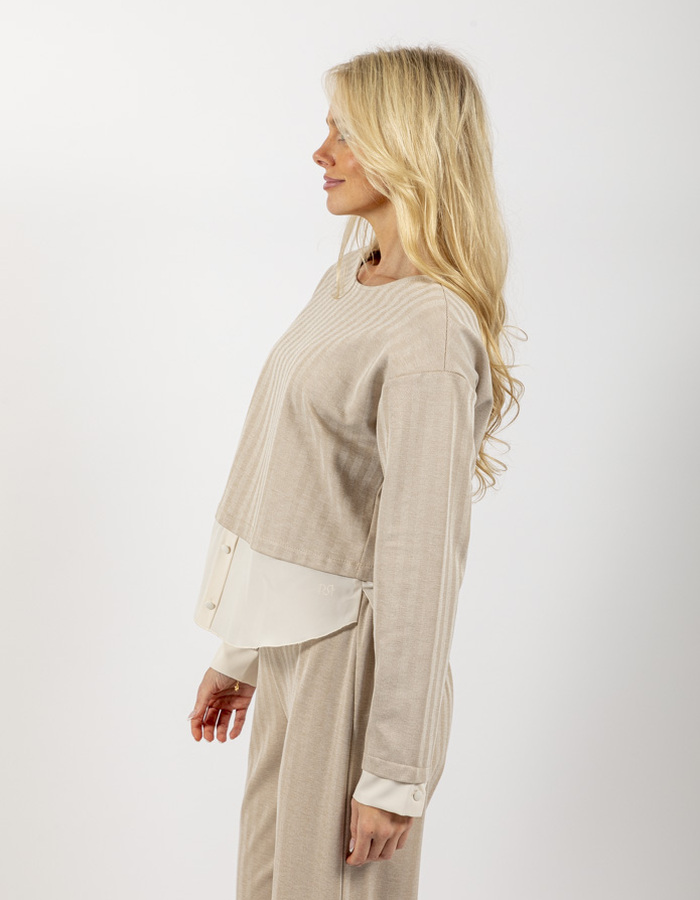 Rinascimento lange mouw pull beige