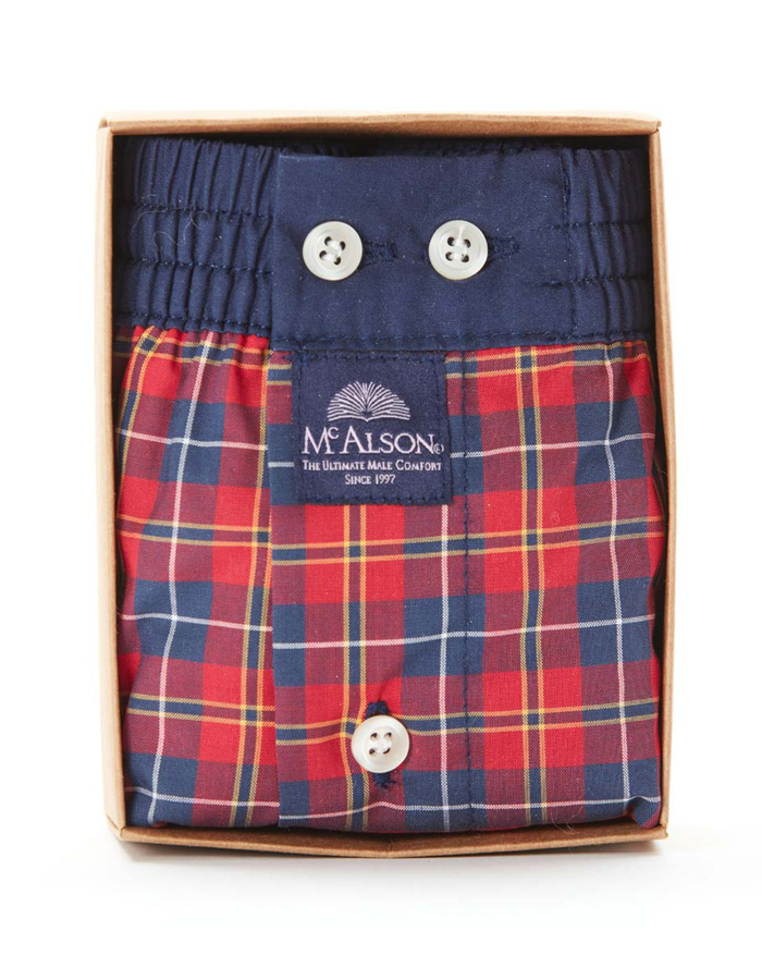 Men Boxershort McRed gingham