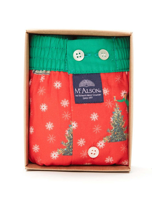 Men Boxershort Christmas red