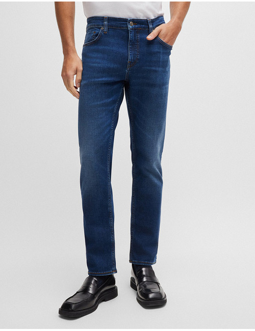 Delaware Slim-fit Jeans – Superzacht Donkerblauw Stretchdenim