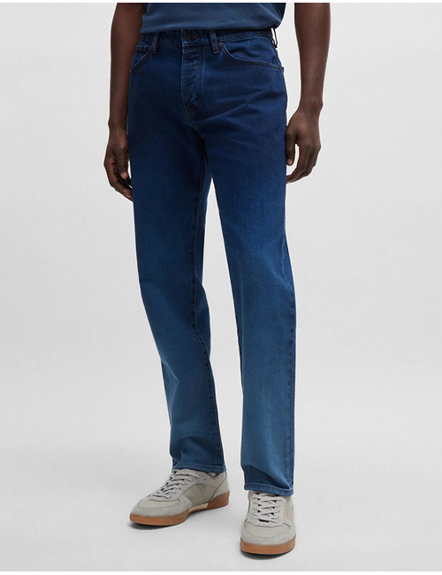 Maine Regular-fit jeans van indigo denim met degradé-effect