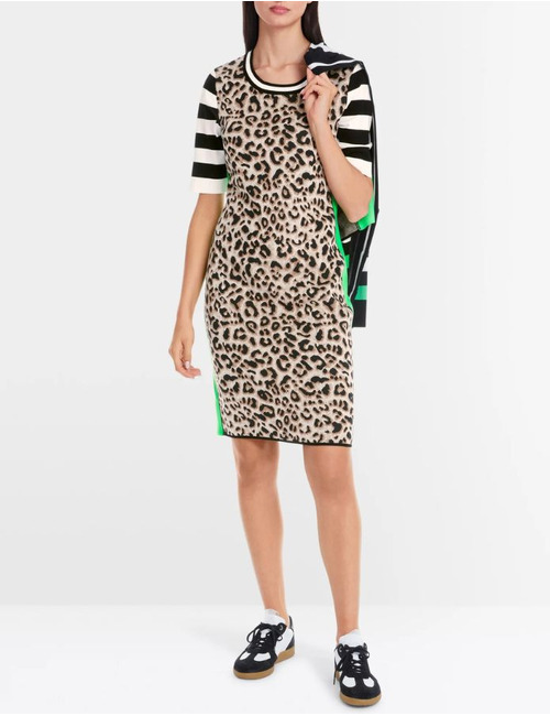 Marccain kort kleed leopard