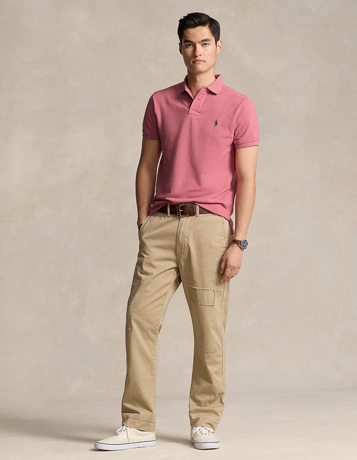 Slim Fit Mesh Polo