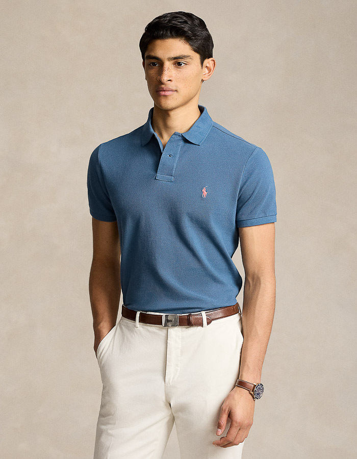 Slim Fit Mesh Polo