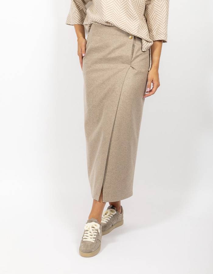 Liviana Conti midi rok beige