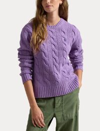 Ralph Lauren Dames lange mouw pull paars