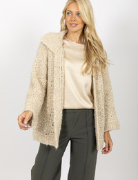 Due Amanti lange mouw gilet beige