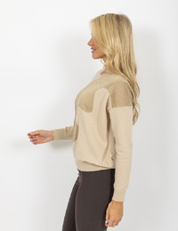 Due Amanti lange mouw pull beige