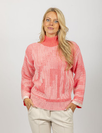 Due Amanti lange mouw pull fuschia