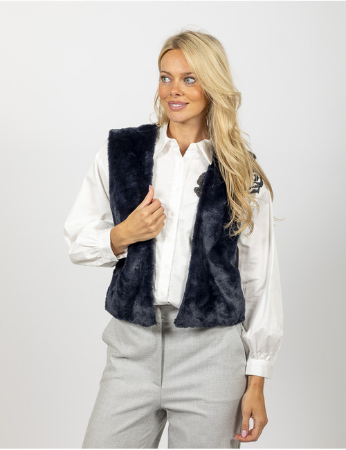 Senso gilet zonder mouw marine