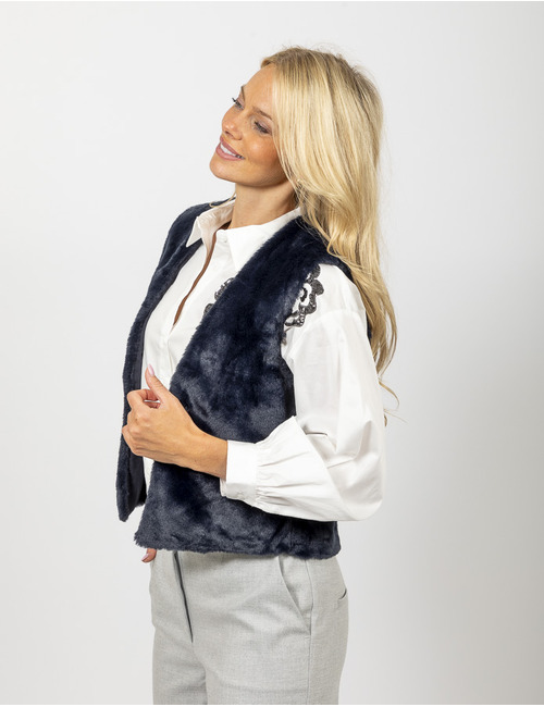 Senso gilet zonder mouw marine