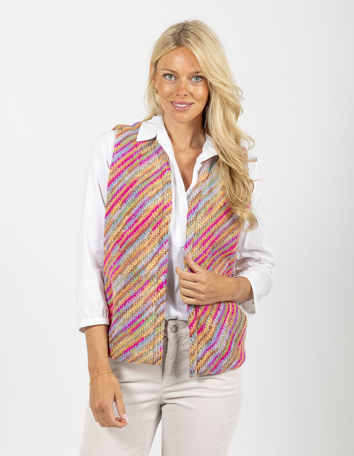 Lalotti gilet zonder mouw multicolor