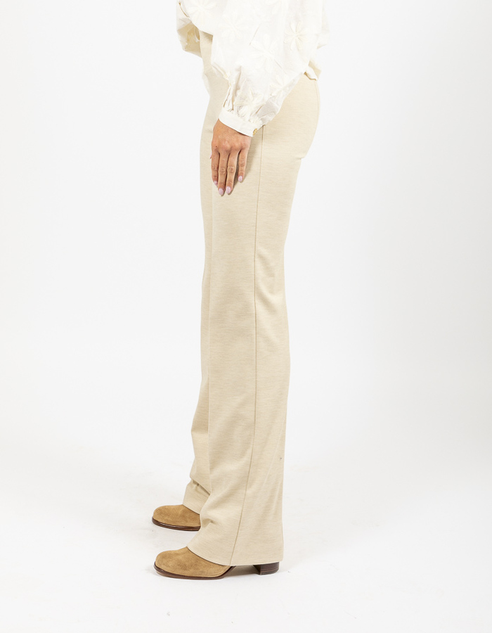 Drykorn broek met elatische band beige