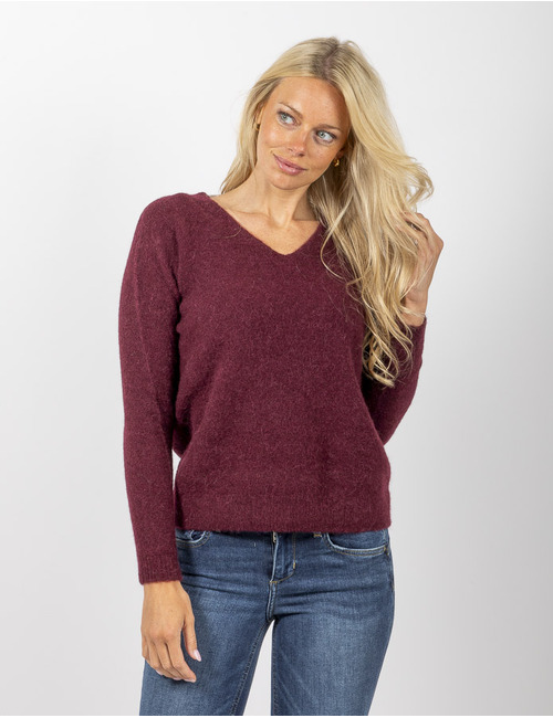 Due Amanti lange mouw pull bordeaux