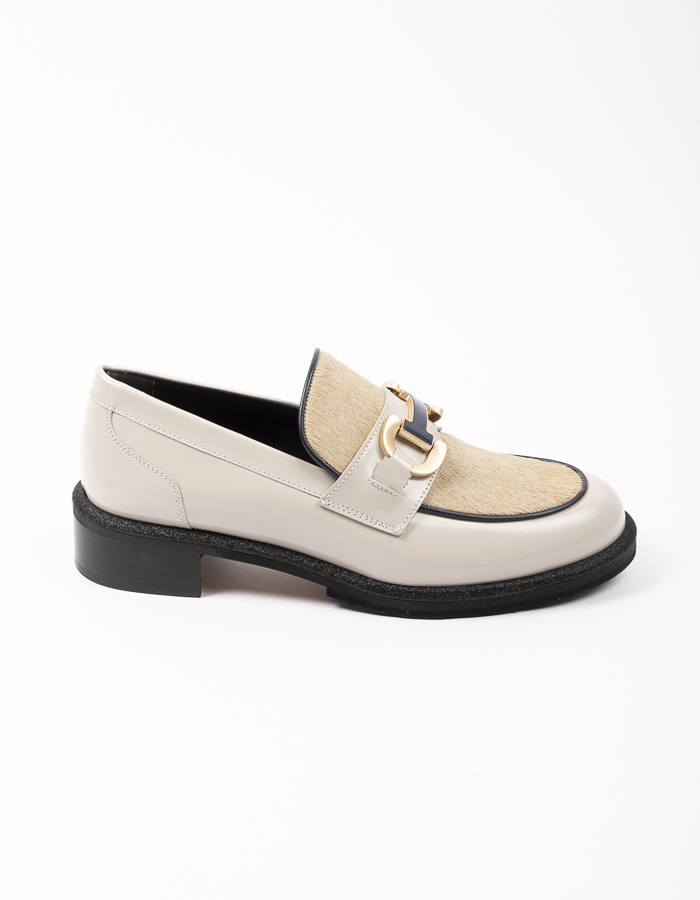 Pertini mocassin met hak beige