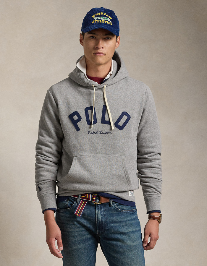 Ralph Lauren sweater met kap grijs