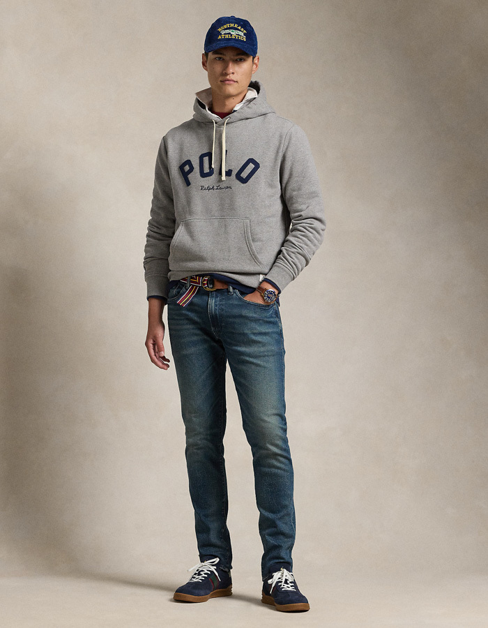 Ralph Lauren sweater met kap grijs