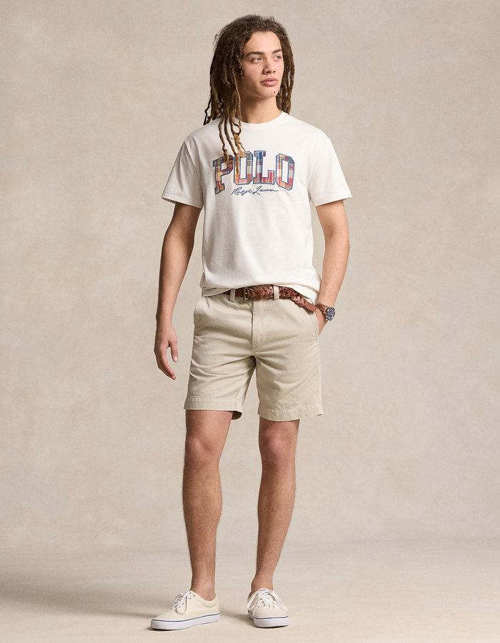 Ralph Lauren t-shirt custom slim fit ecru