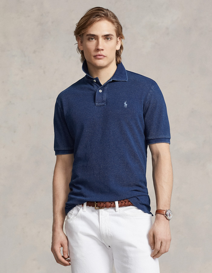 SLIM FIT MESH POLO SHIRT