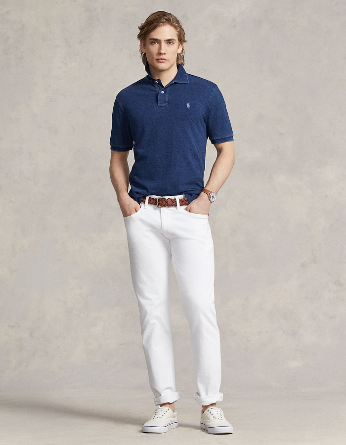 SLIM FIT MESH POLO SHIRT