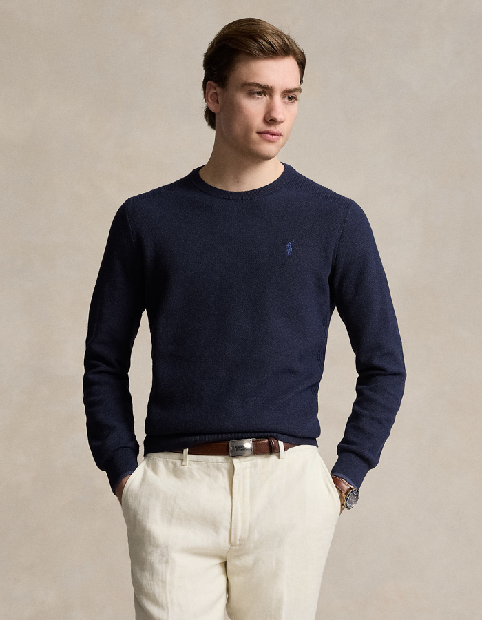 Ralph Lauren pull met ronde hals blauw