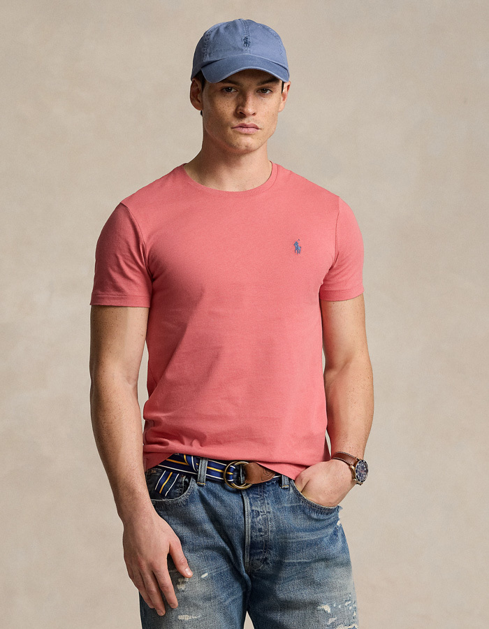 Ralph Lauren t-shirt custom slim fit rood