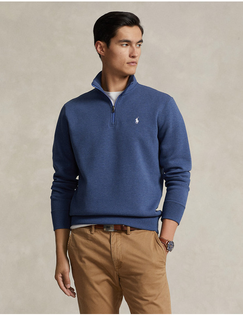 Double-Knit Quarter-Zip Pullover