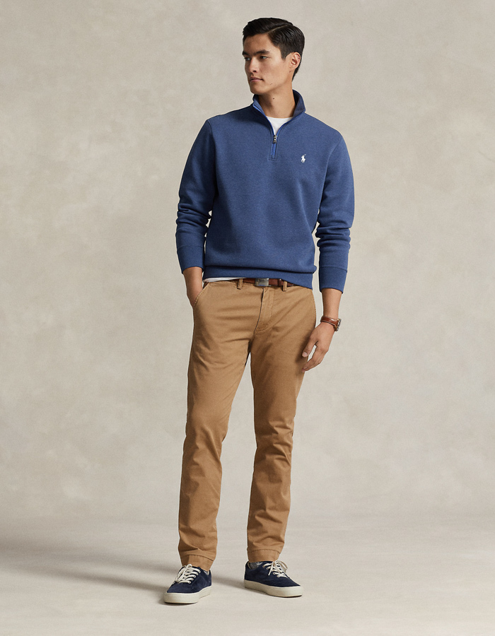 Double-Knit Quarter-Zip Pullover