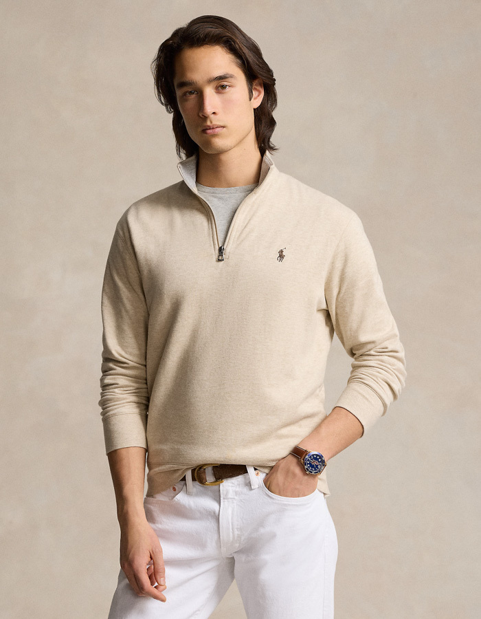 Luxury Jersey Quarter-Zip Pullover