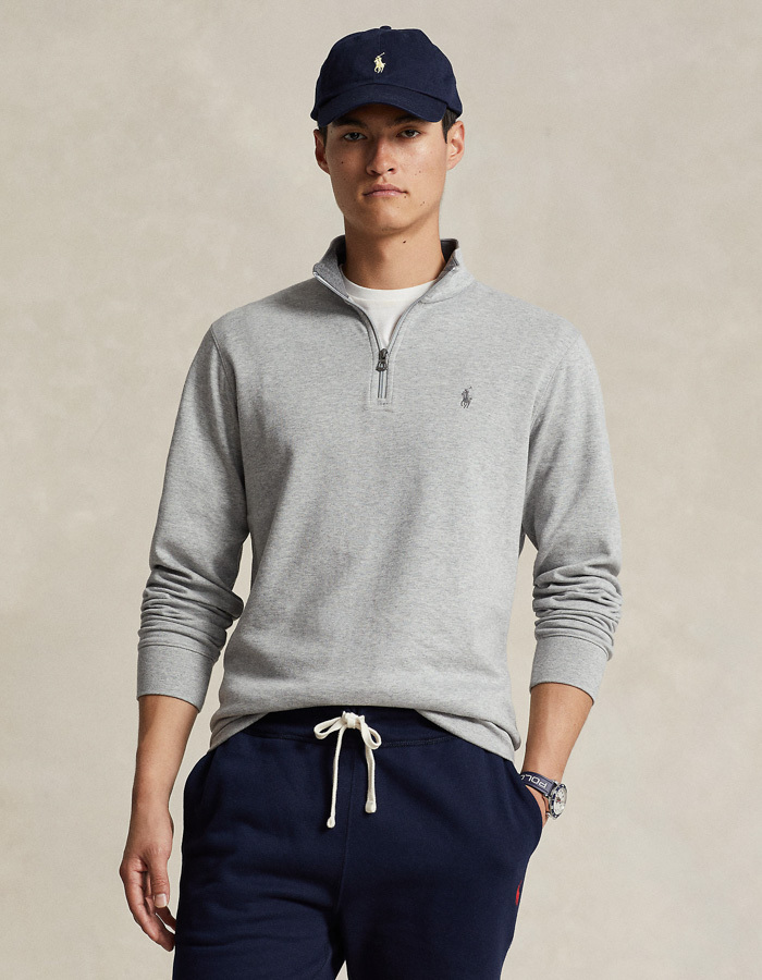 LUXURY JERSEY QUARTER-ZIP PULLOVER