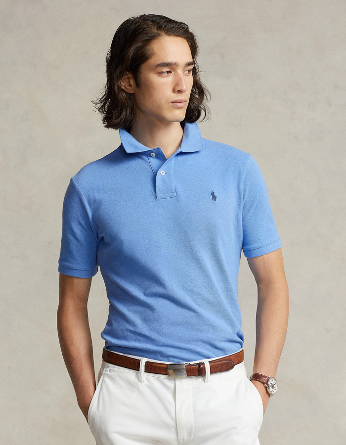 SLIM FIT MESH POLO SHIRT