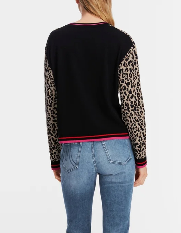 Marccain lange mouw pull leopard