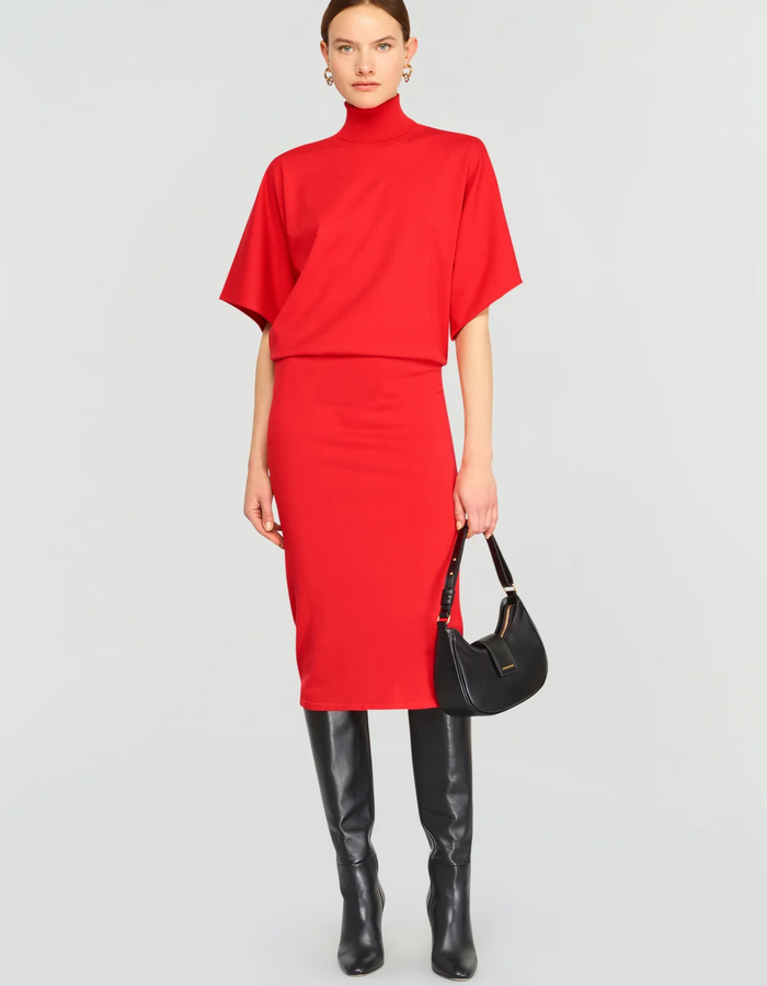 Semi Couture midi kleed rood