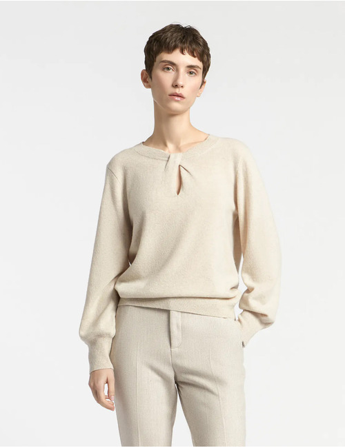 Xandres lange mouw pull beige