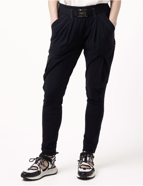 High broek sportief marine