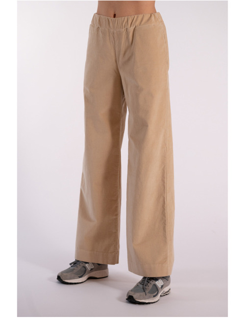 Jeff broek met elatische band beige