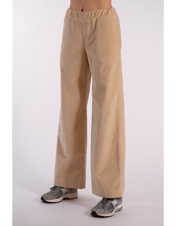 Jeff broek met elatische band beige