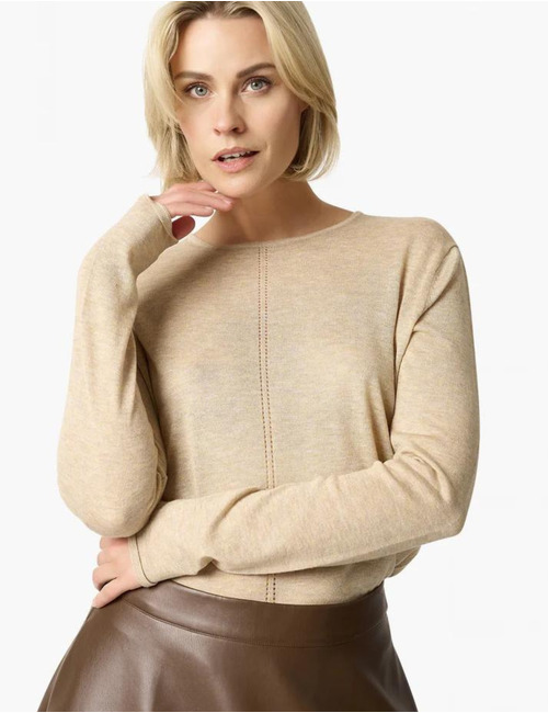 Aimee The Label lange mouw pull beige